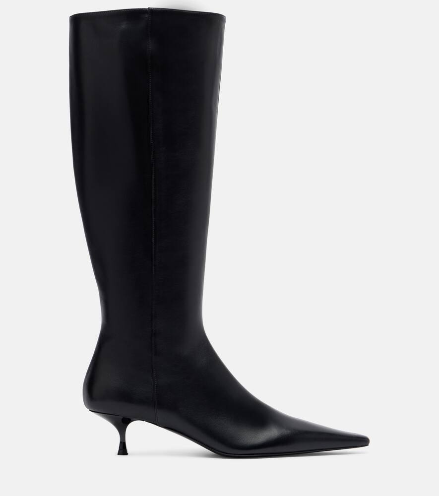 Ботинки Pointy 45 высокие кожаные до колена Victoria Beckham, Black — фото 4