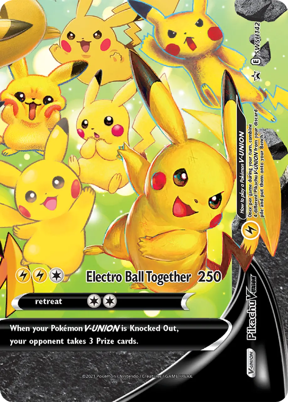 

Карточная игра Pikachu V-UNION SWSH142/298 - SWSH Black Star Promos Holofoil