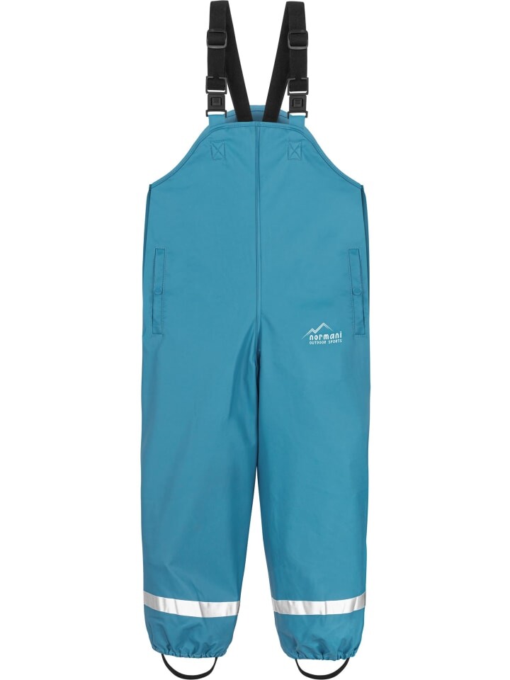 Дождевые брюки Normani Outdoor Sports Kinder Regenhose mit Hosenträgern „Skjolden“, светло-синий — фото 2
