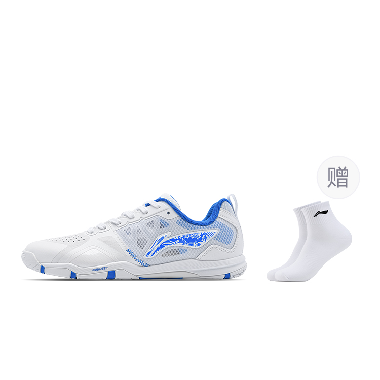 

Li-Ning Hawkeye 20 PRO Slip Resistant Abrasion Resistant низкие кроссовки для настольного тенниса Unisex бело-синие