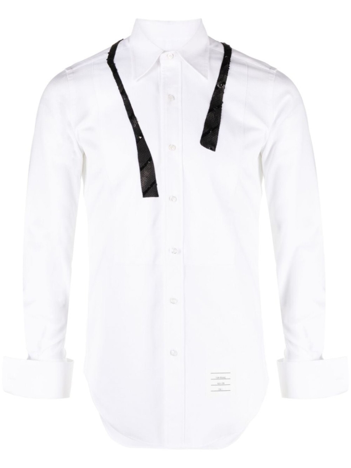 

Thom Browne рубашка с бантом, белый