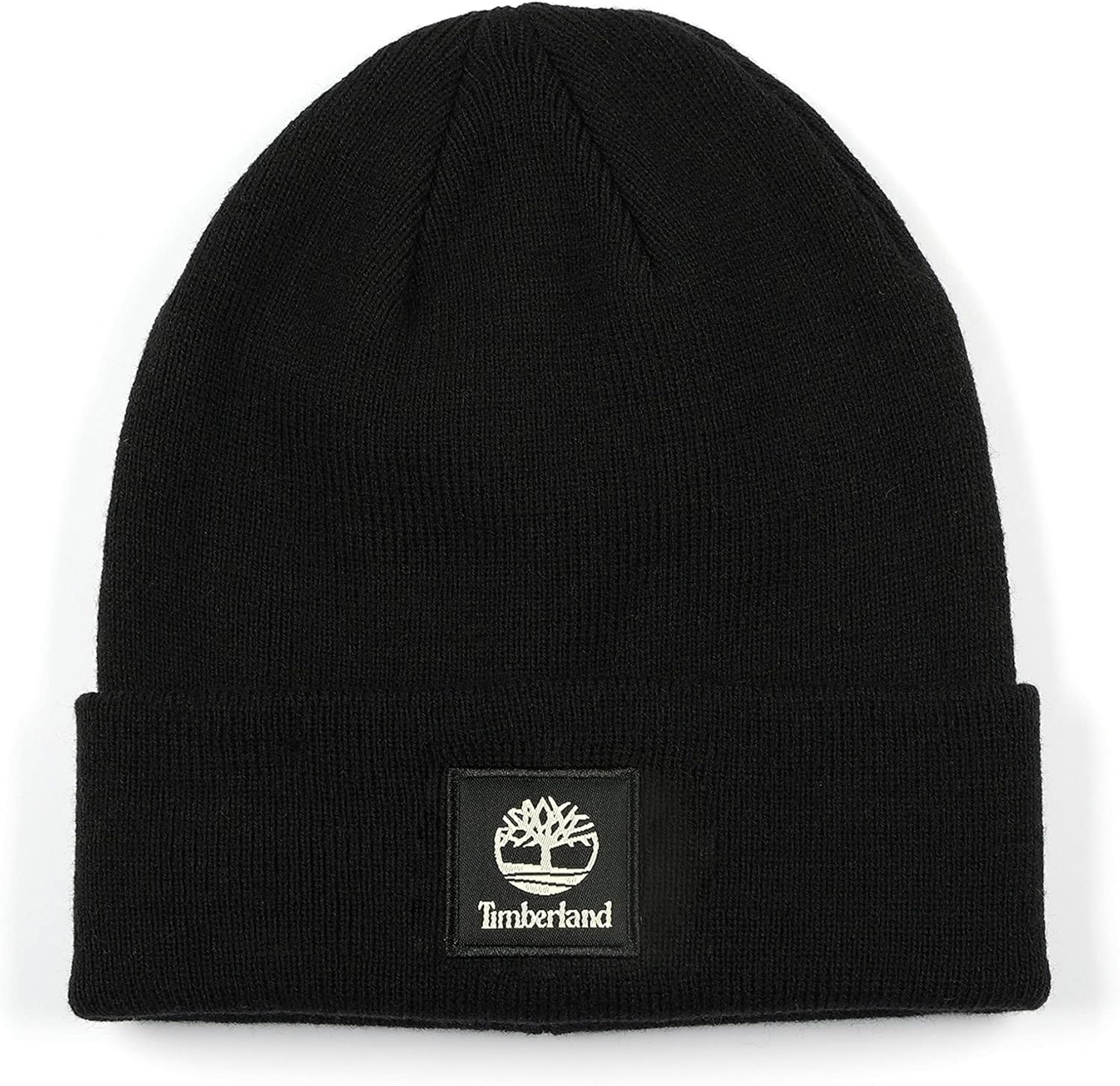 

Timberland мужская шапка с манжетой и тональной нашивкой, Black