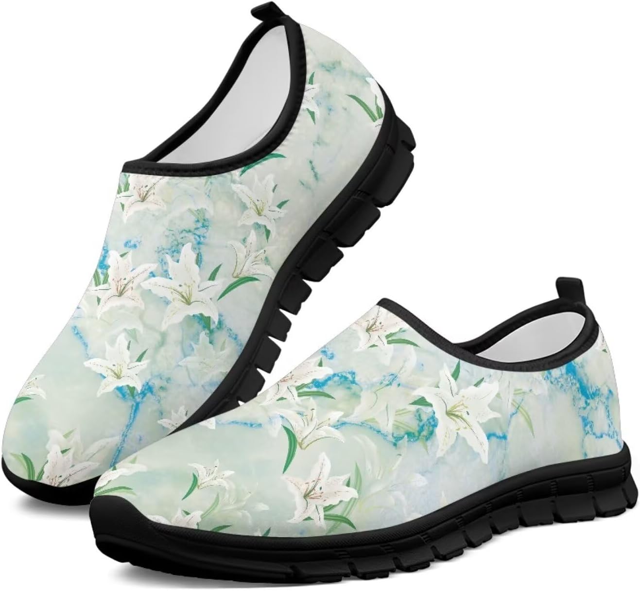 

Женские спортивные кроссовки без шнурков, дышащие, для ходьбы, бега, тенниса, тренировок, с нескользящей подошвой, широкая полнота, размер 5.5-13.5 Chririnla, Elegant Lily