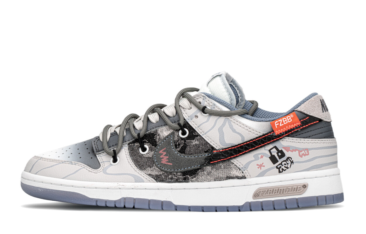 

Кроссовки Nike Dunk Skateboarding Shoes Men Low-top Black/purple, фиолетовый