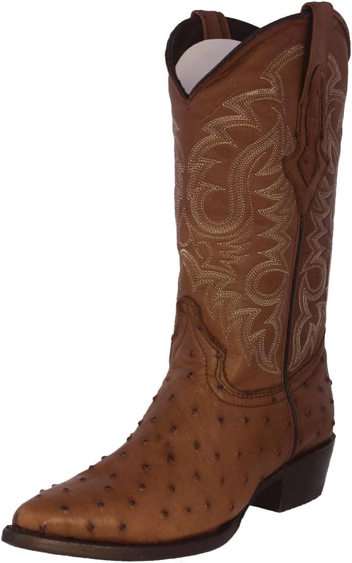 

Мужские коричневые западные кожаные ковбойские сапоги Texas Legacy с принтом из пера страуса, модель J Toe