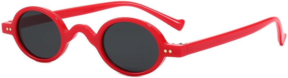 

Винтажные маленькие круглые солнцезащитные очки для женщин в стиле стимпанк, солнцезащитные очки для мужчин с защитой от УФ-излучения UV400, овальные, забавные, ретро, ​​женские, SUN615 Generic, Red Gray