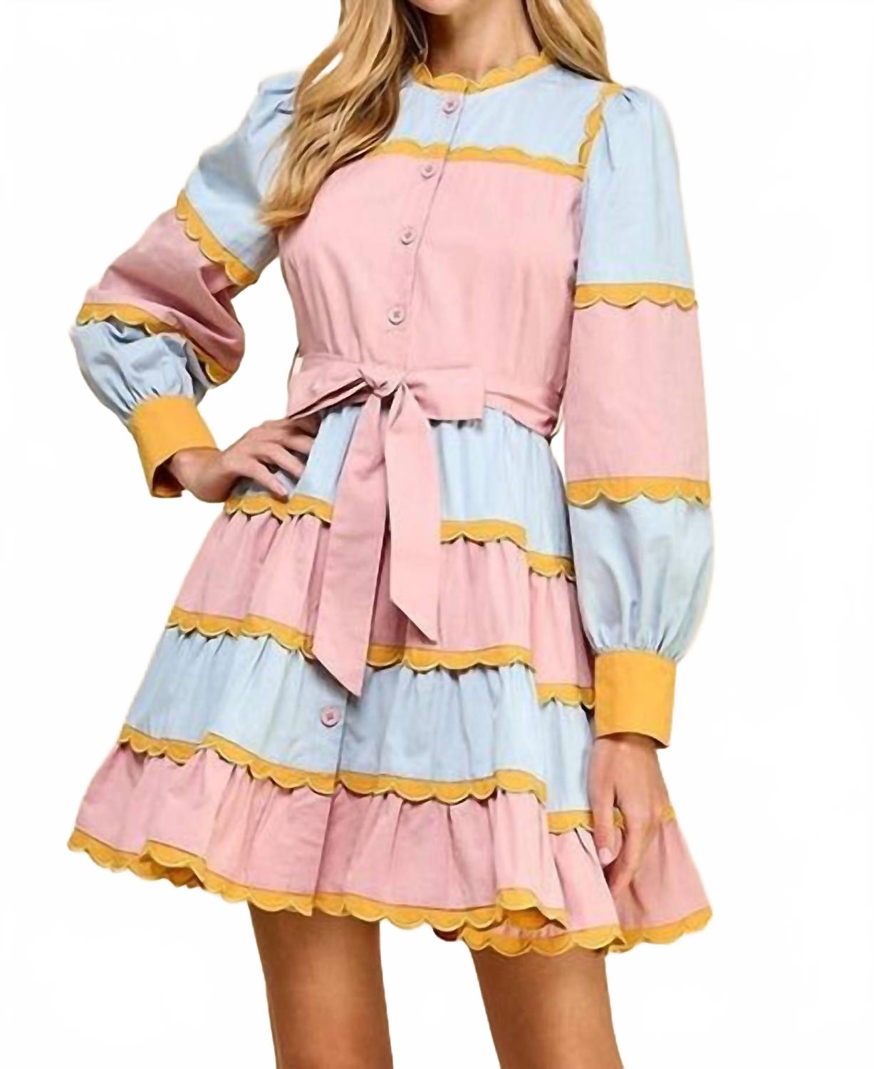 

Мини-платье Spring Pastels в разноцветной гамме TCEC, мультиколор