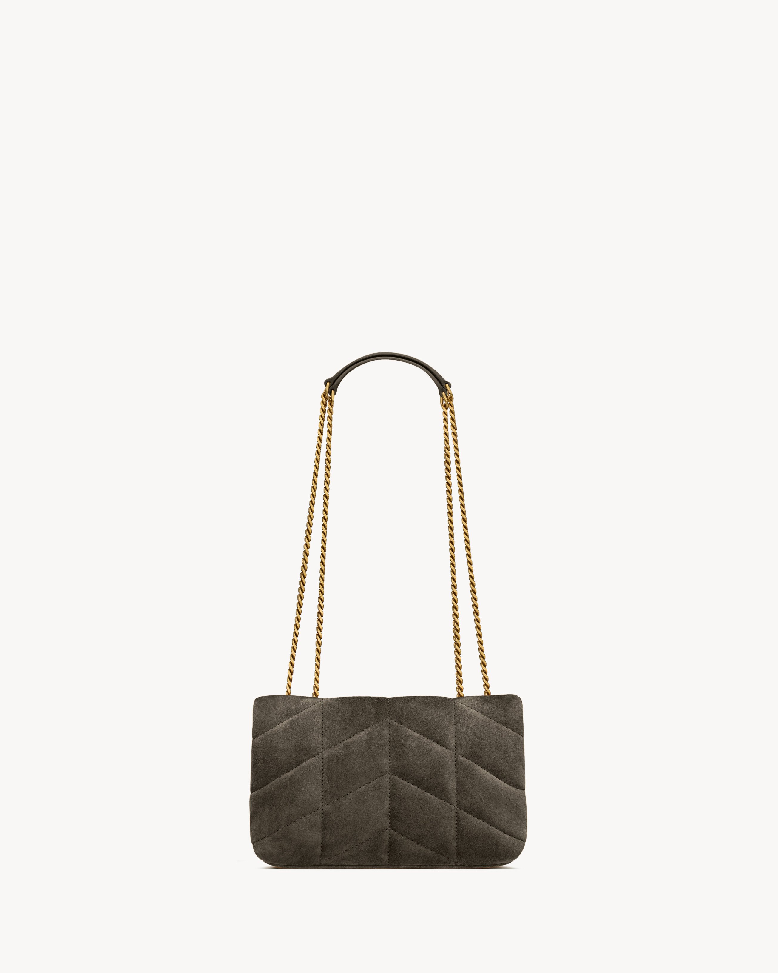 Мини-версия культовой сумки LOULOU Puffer Saint Laurent, коричневый — фото 3
