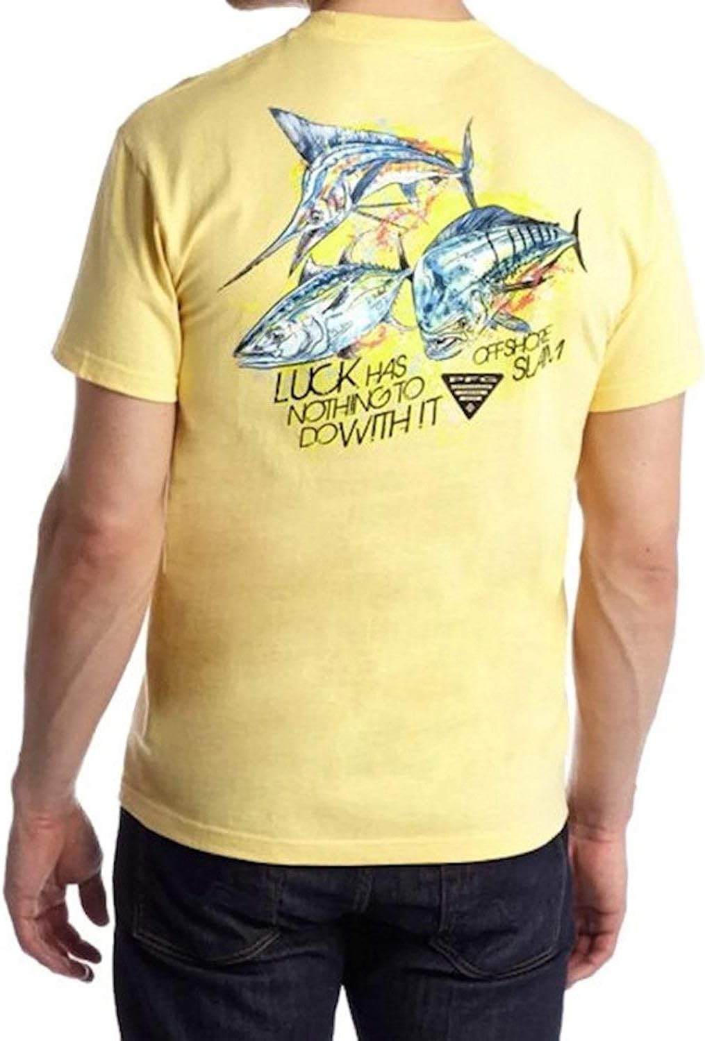 

Мужская футболка Columbia PFG от The Shore Marlin с коротким рукавом, Sunlit Heather - Offshore Charm