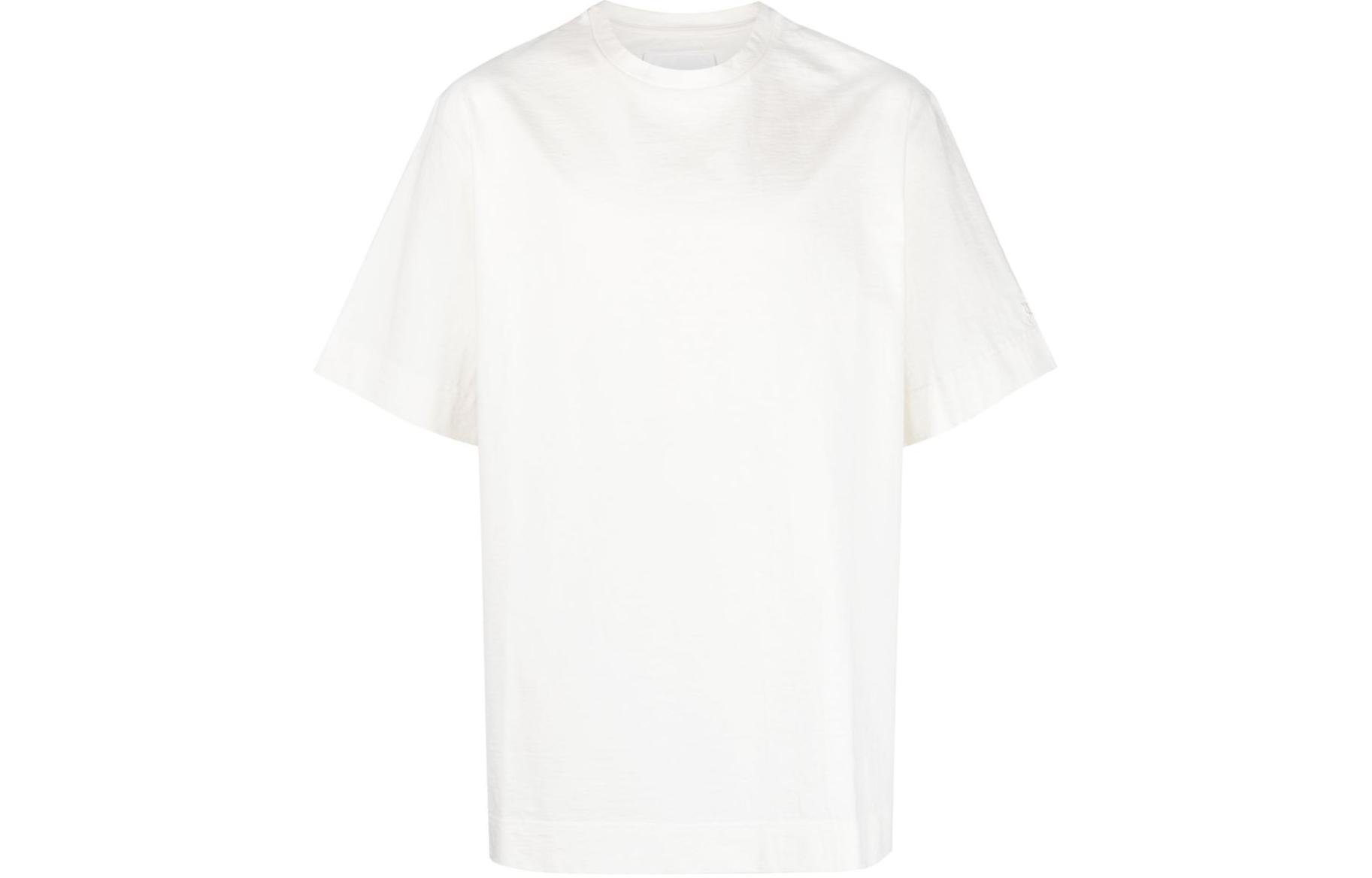 

Футболка из стрейч-хлопка с круглым вырезом JIL SANDER, белая