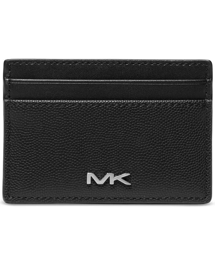 

Мужской футляр для карт из искусственной кожи с родиевой фурнитурой Michael Kors, черный