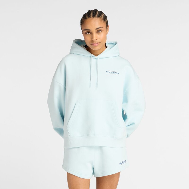

Kapuzensweat переосмыслила флисовую толстовку оверсайз New Balance, цвет frosted glass (wt53515frl)