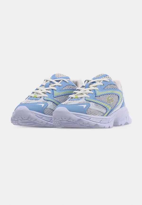 Детские кроссовки junior l003 neo shot laces унисекс Lacoste, White/Light Blue — фото 3