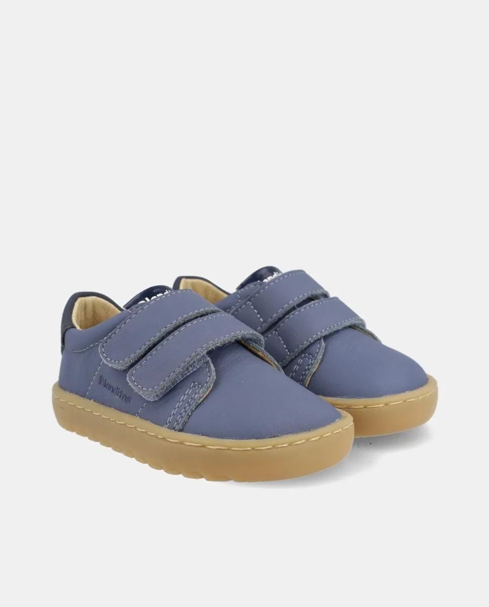 Детские спортивные тапочки Barefoot с двумя липучками Blanditos, синий — фото 2