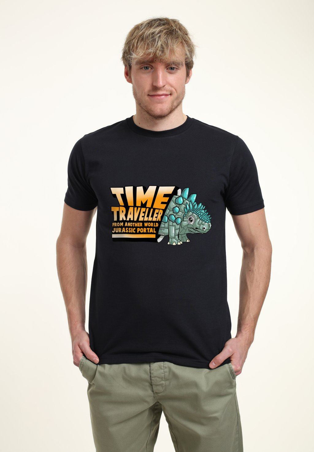 

Футболка с принтом TIME TRAVELLER Henry Tiger, темно-синий