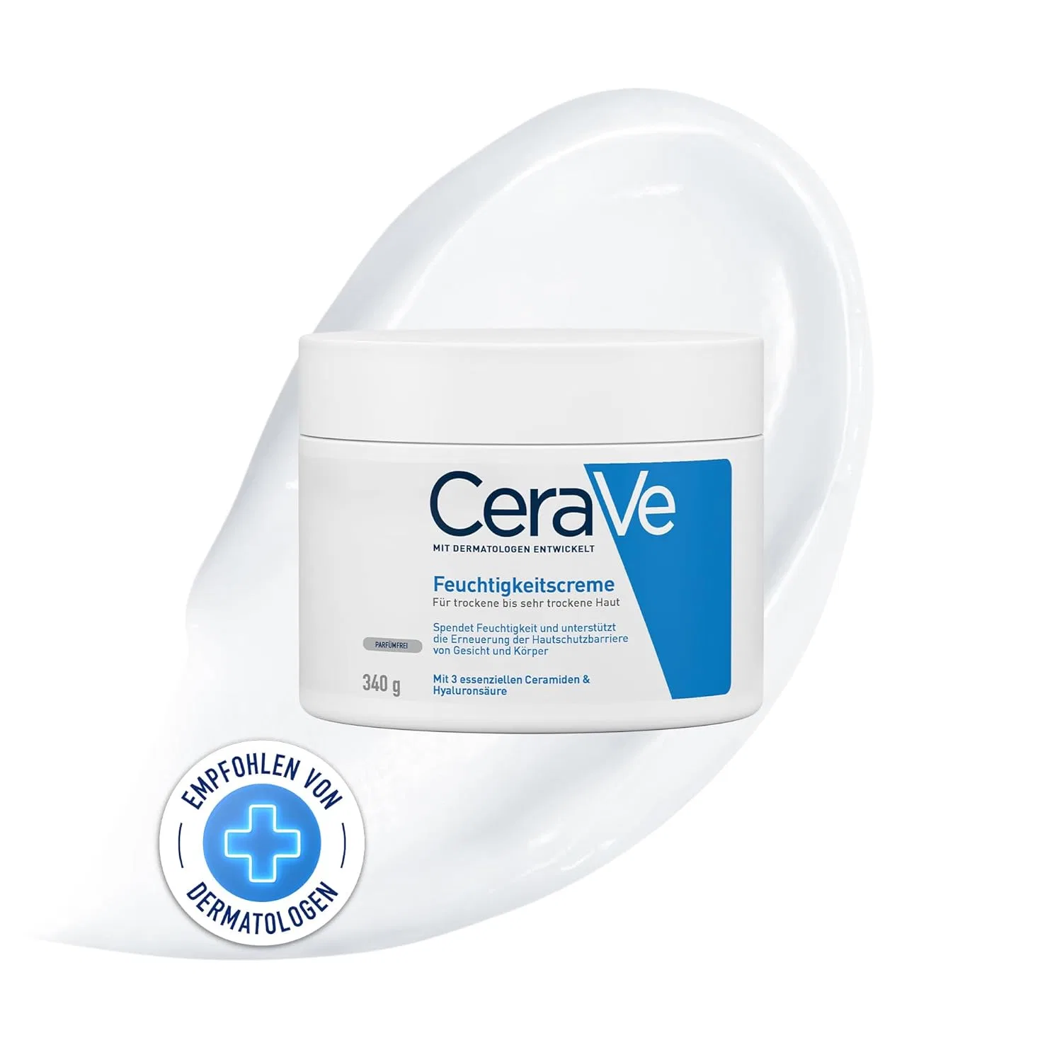 Крем для лица CeraVe — Увлажняющий для сухой и очень сухой кожи с церамидами и гиалуроновой кислотой, 340 г