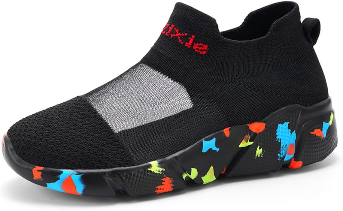 

Мужские прозрачные сетчатые легкие носки-кроссовки DESESE, дышащие вязаные повседневные кроссовки с поддержкой свода стопы, нескользящие лоферы, летние слипоны для ходьбы, черный