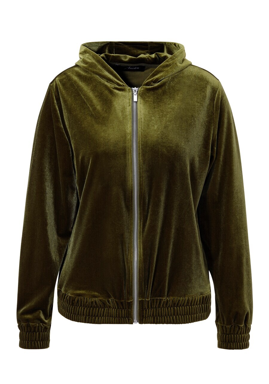 

Толстовка с капюшоном на молнии Aniston CASUAL Zip-Up Hoodie, зеленый