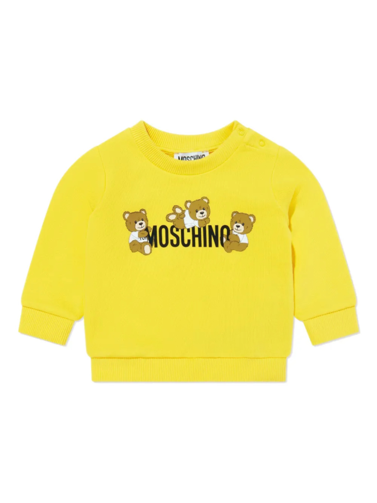 

Толстовка с плюшевым мишкой Moschino Kids, желтый