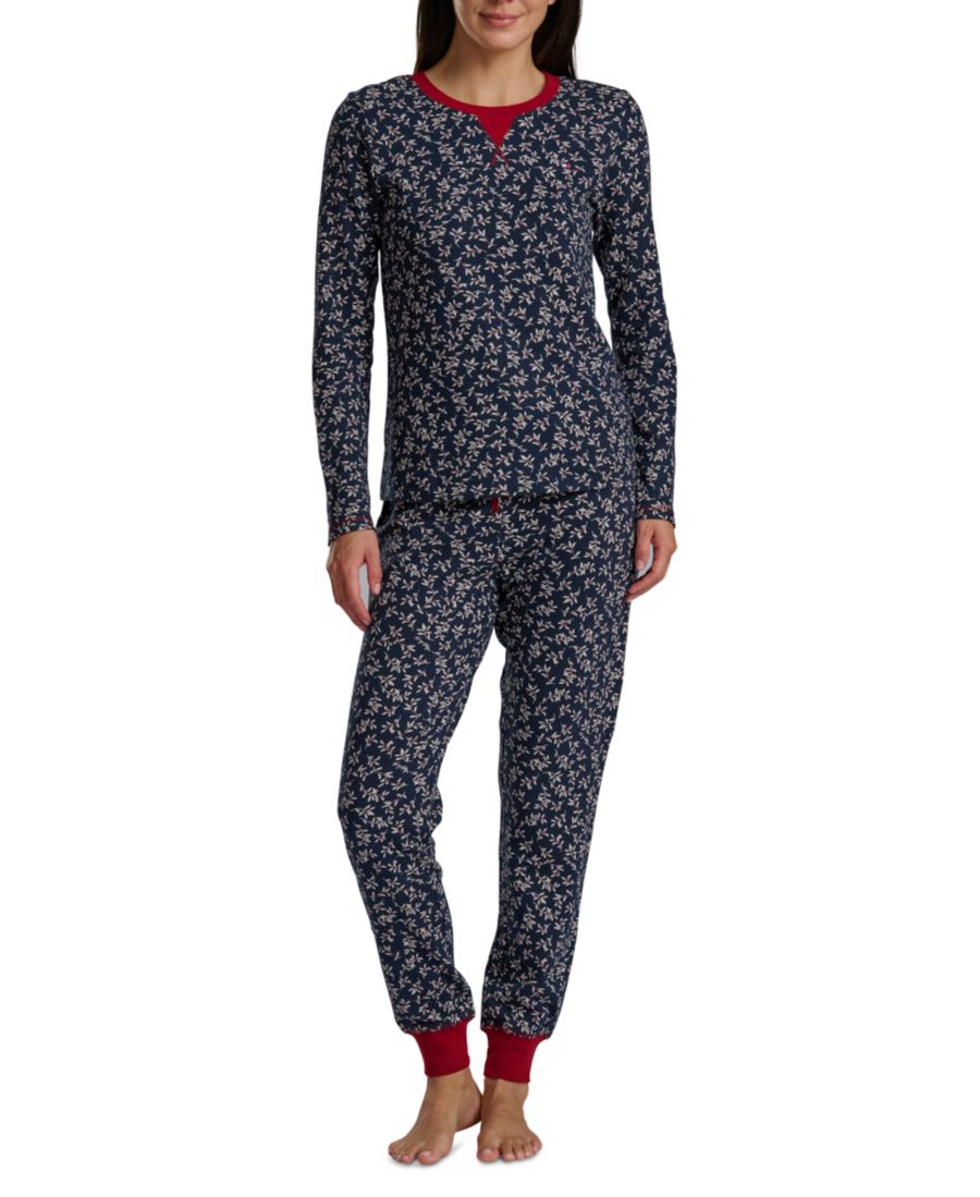 

Женский комплект из 2 предметов: термопижама с принтом Tommy Hilfiger, Holly Berry Sky Captain