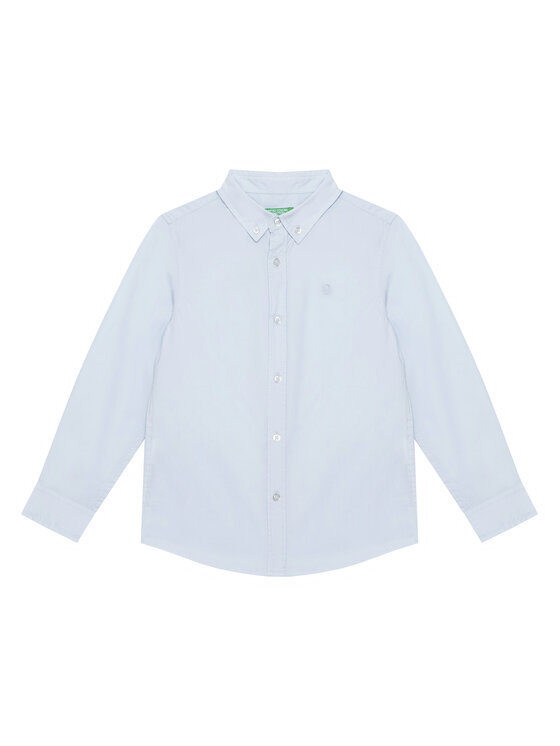 

Рубашка regular fit 54AZCQ00R United Colors Of Benetton, голубой