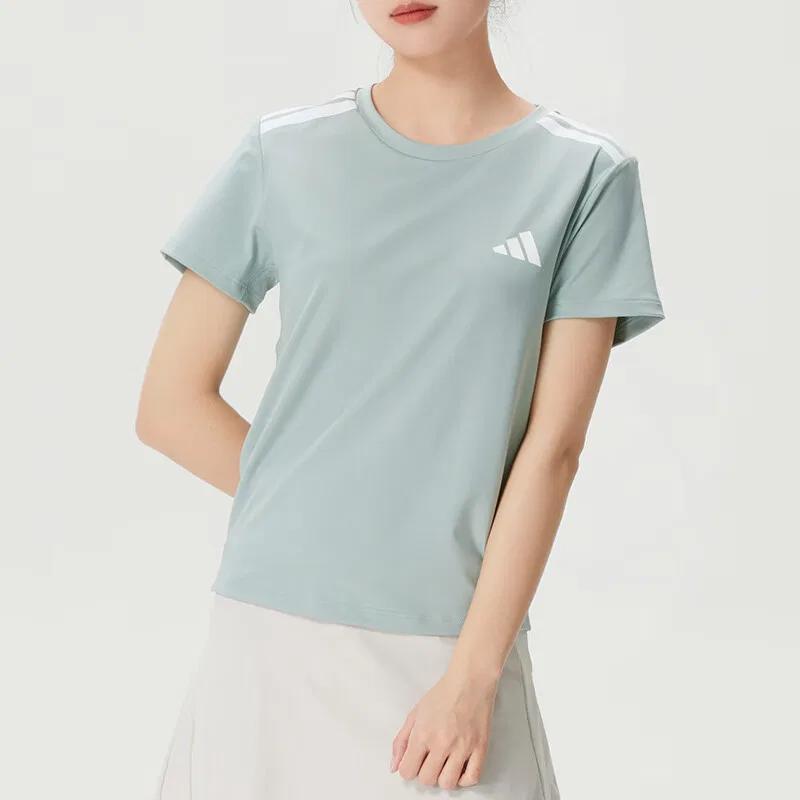 Футболка женская Quick Dry Adidas, Light Gray Green — фото 4
