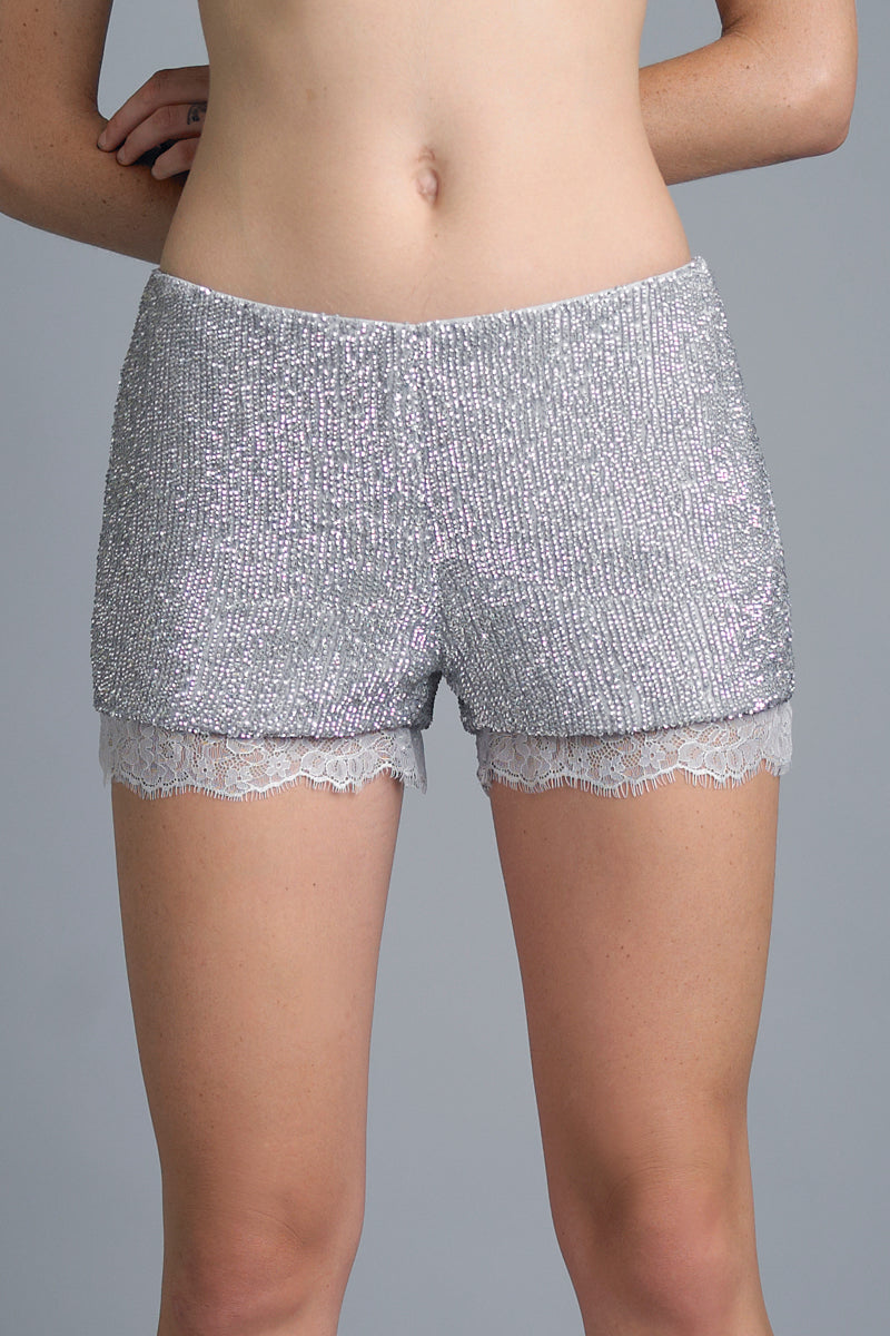 

Черные шорты BASIX BLACK LABEL, серебряный