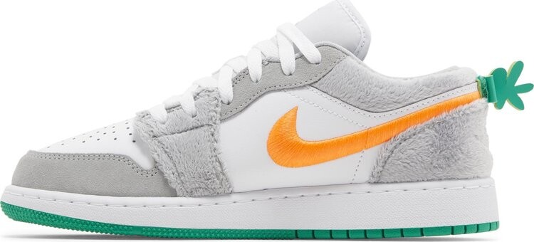 Кроссовки Air Jordan 1 Low GS 'Rabbit', серый — фото 3