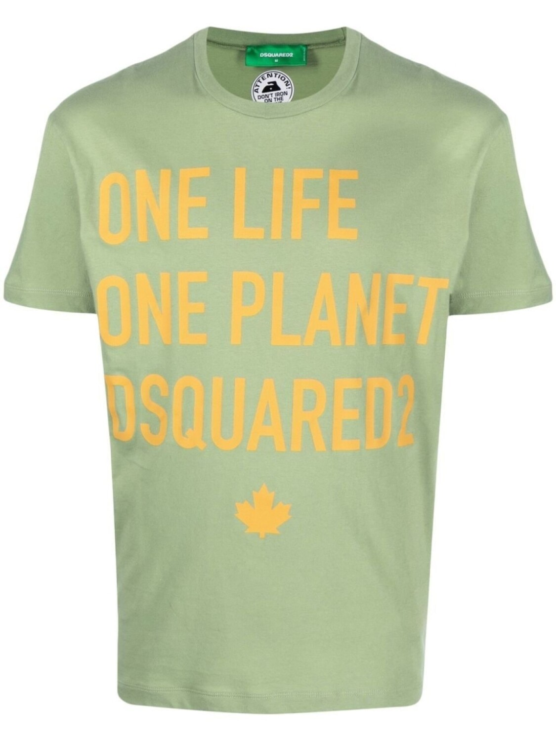 

Dsquared2 футболка с надписью One Life One Planet, зеленый