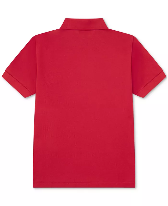 Хлопковая поло Petit Piqué для мальчиков 8-20 лет Lacoste, красный — фото 2