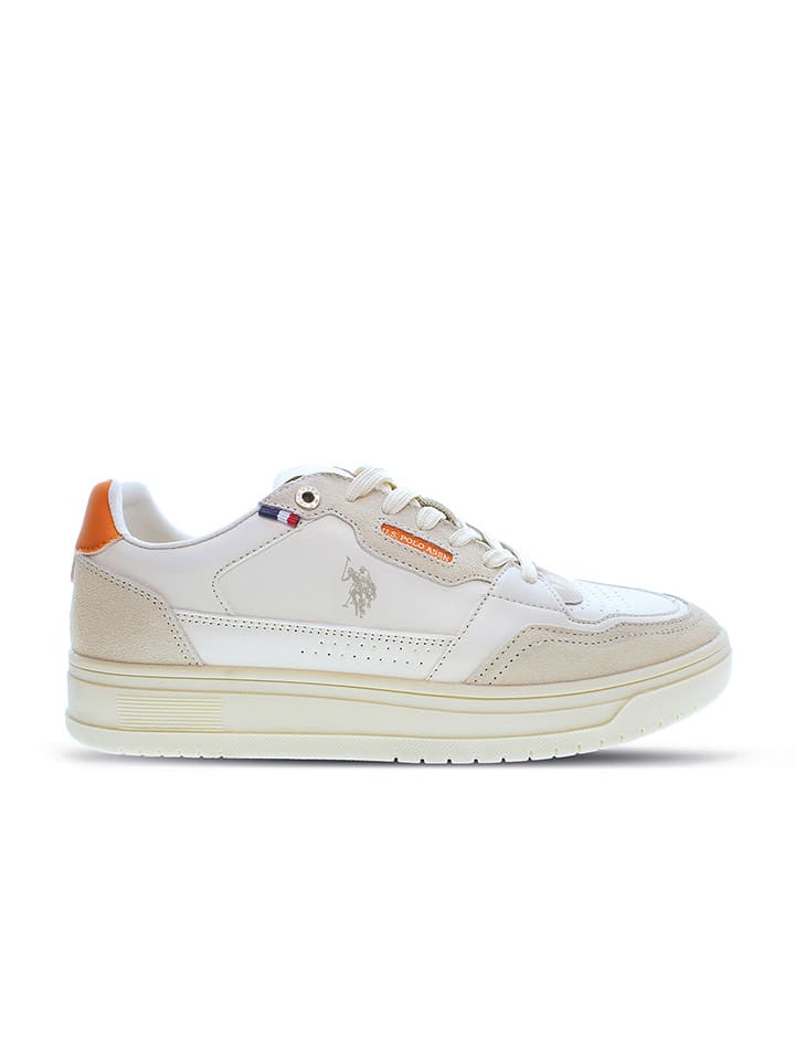

Кроссовки на шнуровке U.S. Polo Assn., цвет weiß/beige/orange