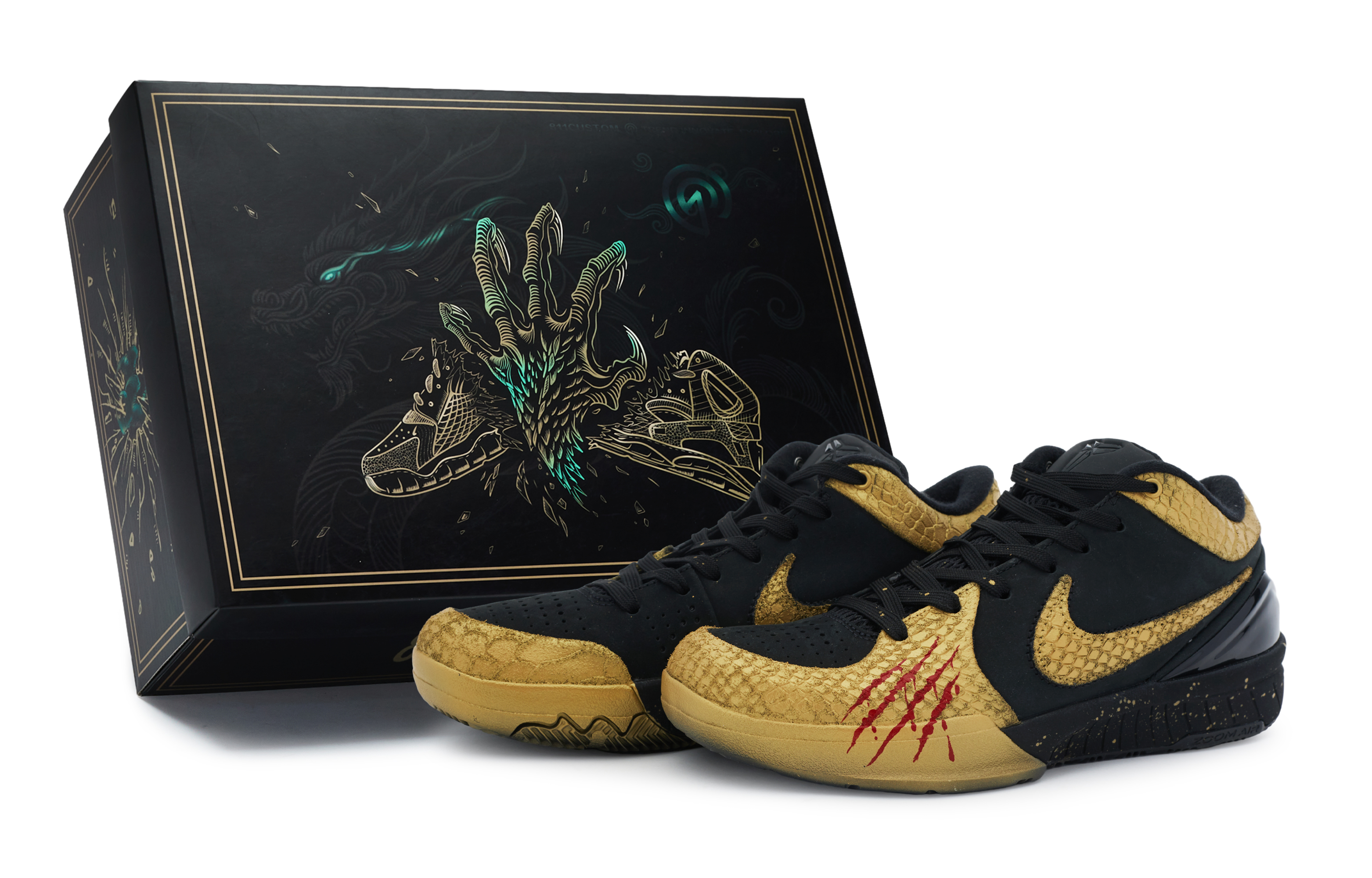 

Баскетбольные кроссовки унисекс Nike Zoom Kobe 4, Black gold red