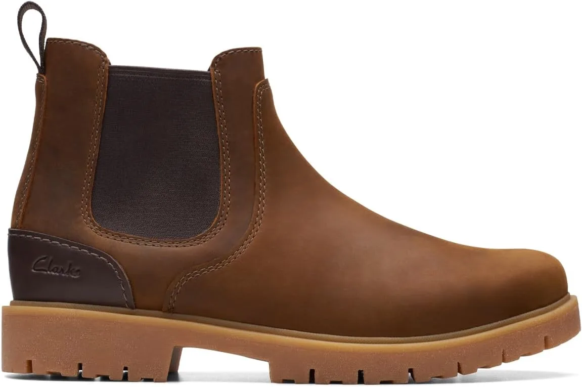Мужские ботинки челси Clarks Rossdale Top, коричневый — фото 2