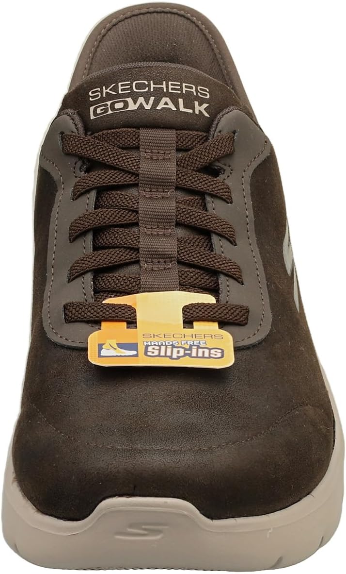 Мужские слипоны Skechers Go Walk Flex коричневый — фото 3