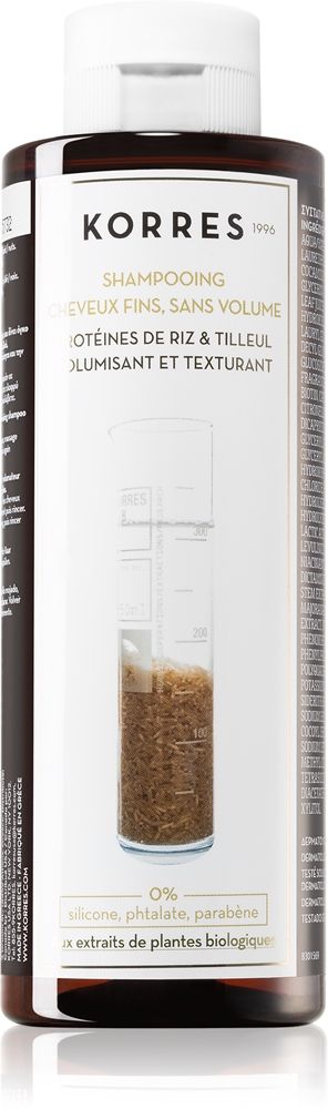 

Шампунь с протеинами риса и липой для тонких волос Korres, 250 мл