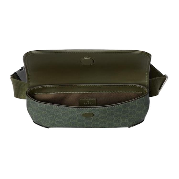 Поясная сумка Gucci GG Supreme унисекс, лесной зеленый — фото 4