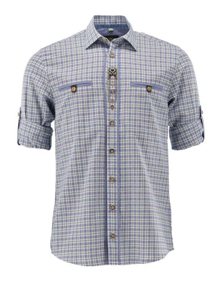 

Традиционная рубашка Волира темно-синего цвета OS-Trachten