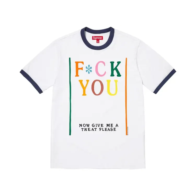 Футболка Supreme x Mike Kelley Ringer Tee, белый