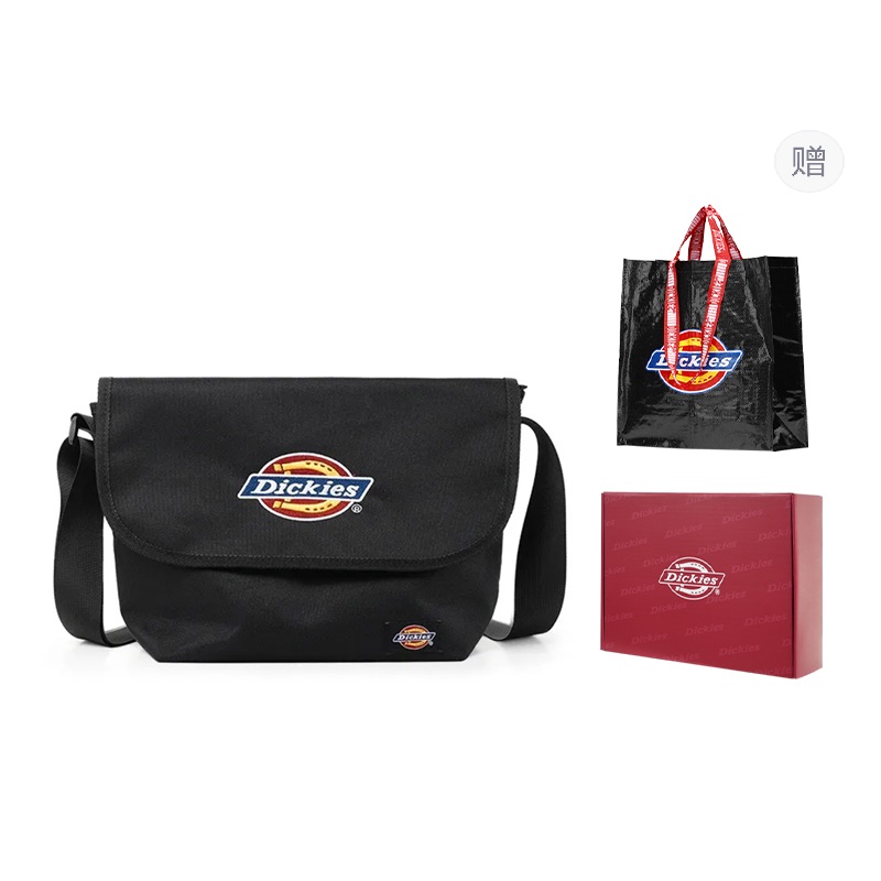 

Dickies Полиэстеровый мессенджер через плечо унисекс черный хаки экрю серый белый, Black DK-C035[Box+Shopping Bag]