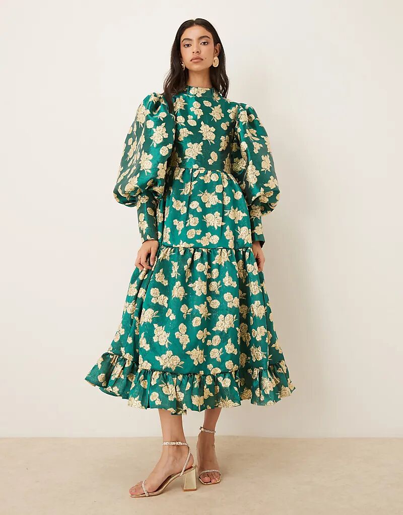 

Платье макси из жаккарда Dream Sister Jane Showstopper зеленого цвета