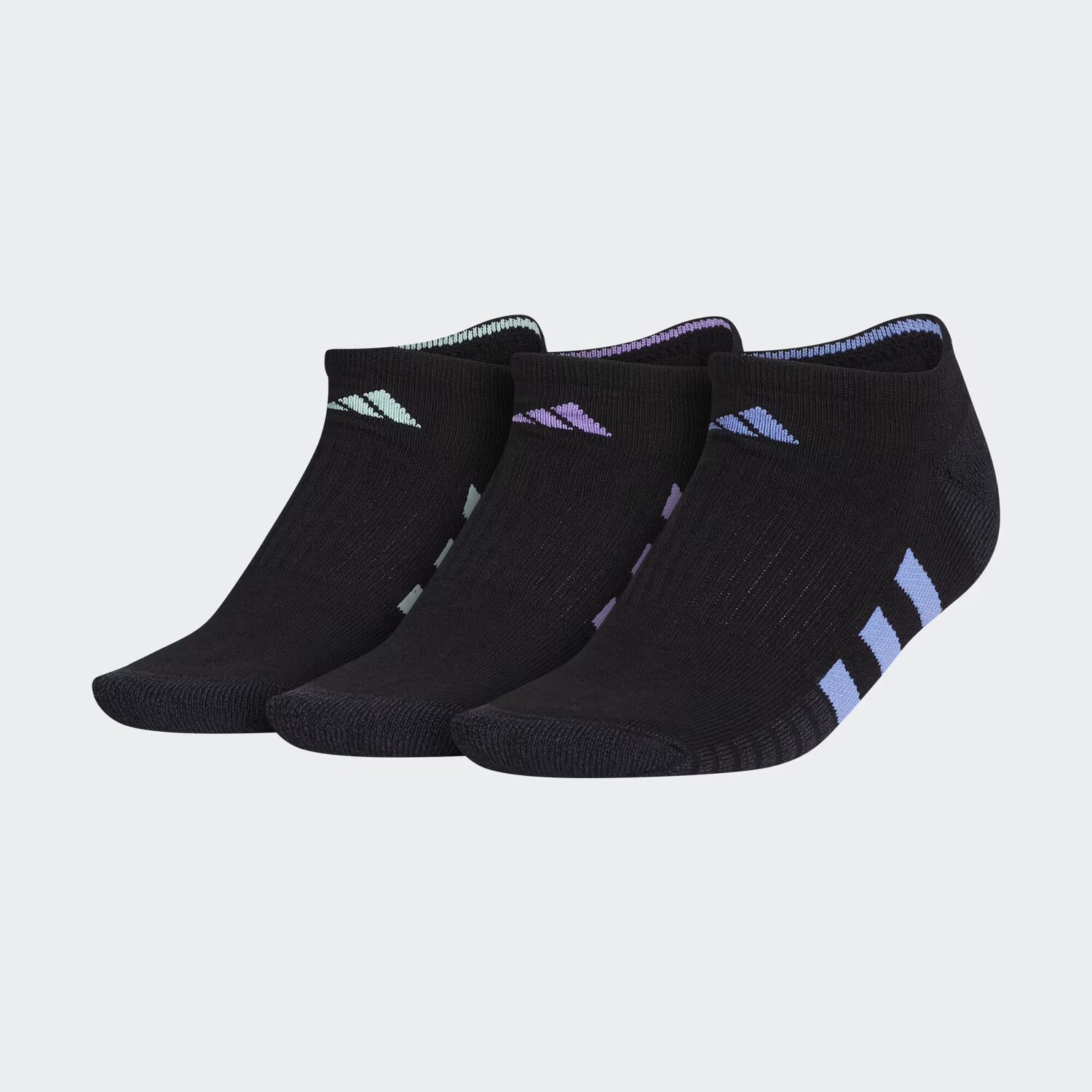 

Мягкие 3 носка-непоказателя 3 пары Adidas, цвет Black/Blue/Grey