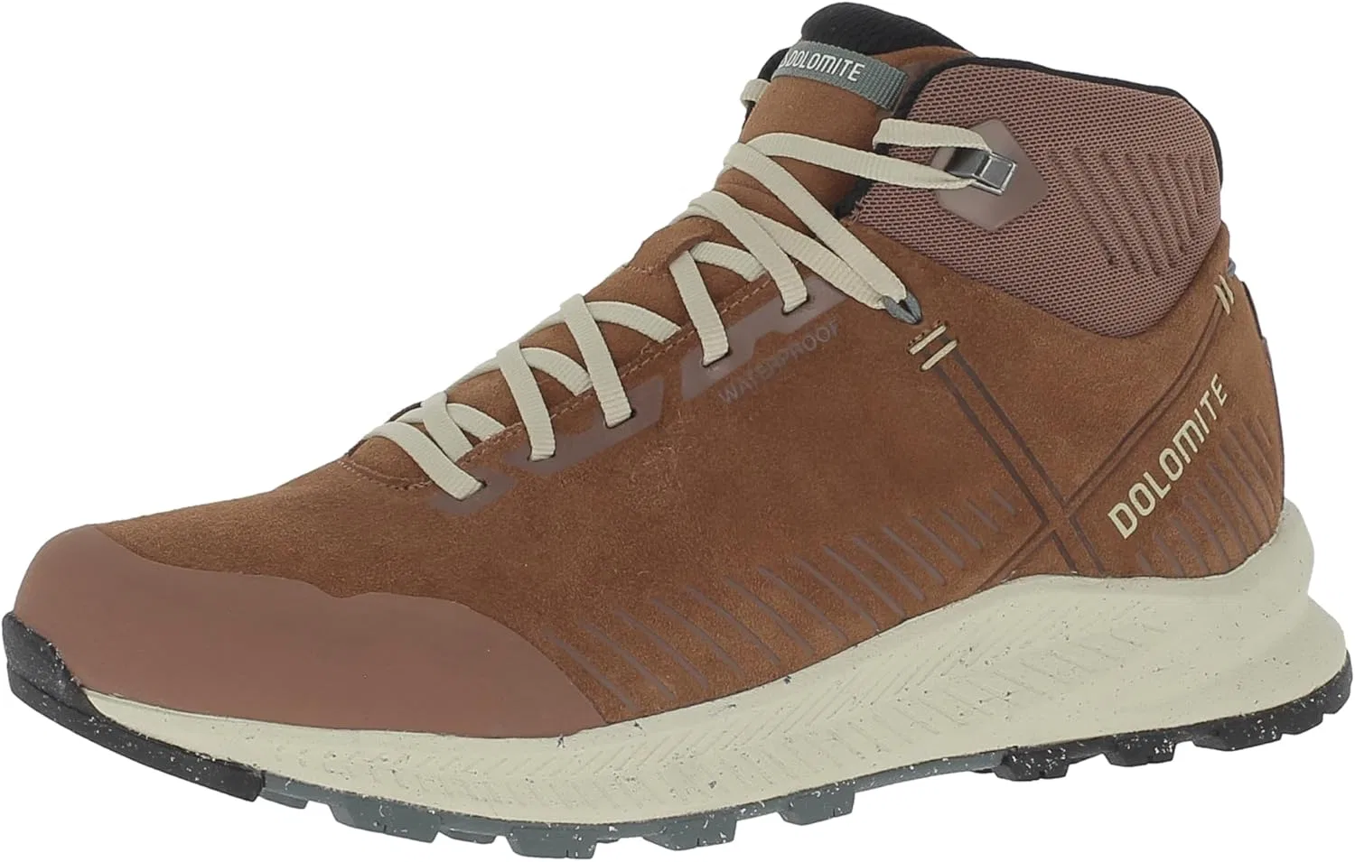 Мужские водонепроницаемые и модные повседневные туфли Dolomite Carezza Leather Mid WP с замшевым верхом | Зимняя обувь | Обувь для активного отдыха | Кроссовки, Sepia Brown
