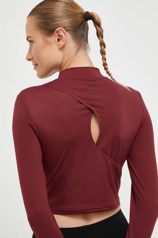 

Лонгслив для студии йоги adidas Performance, бордовый