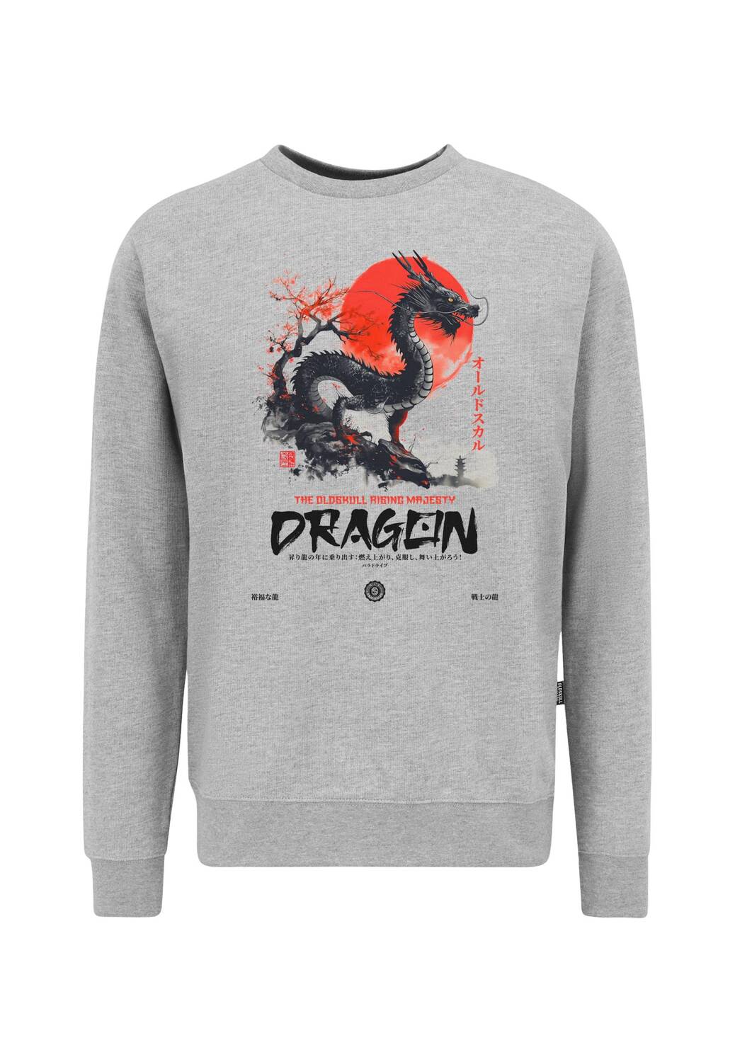 

Oldskull Свитшот 'Asian Dragon Spirit Graphic' в сером цвете