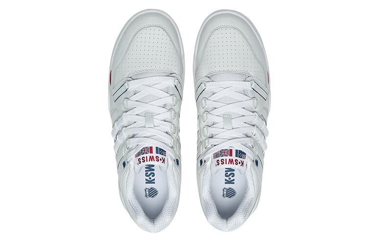 Скейтбординговые туфли мужские низкие белые/синие/красные Kswiss — фото 4