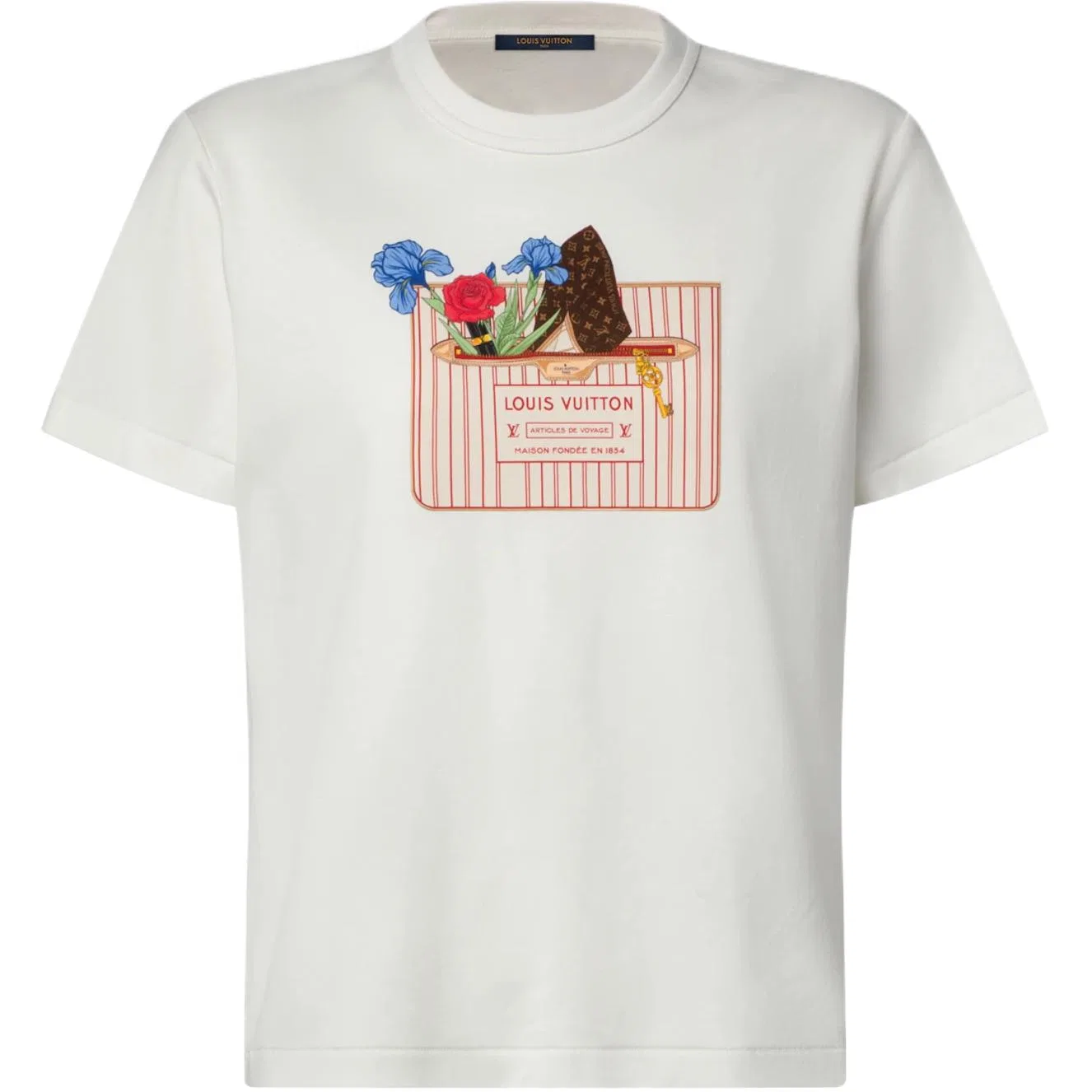 Футболка Regular T Shirt LOUIS VUITTON белая