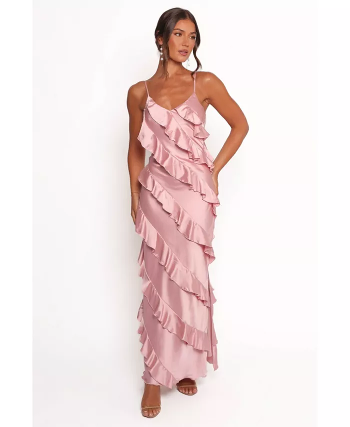 

Женское макси-платье Ciao Ruffles из сатина Petal and Pup, розовый