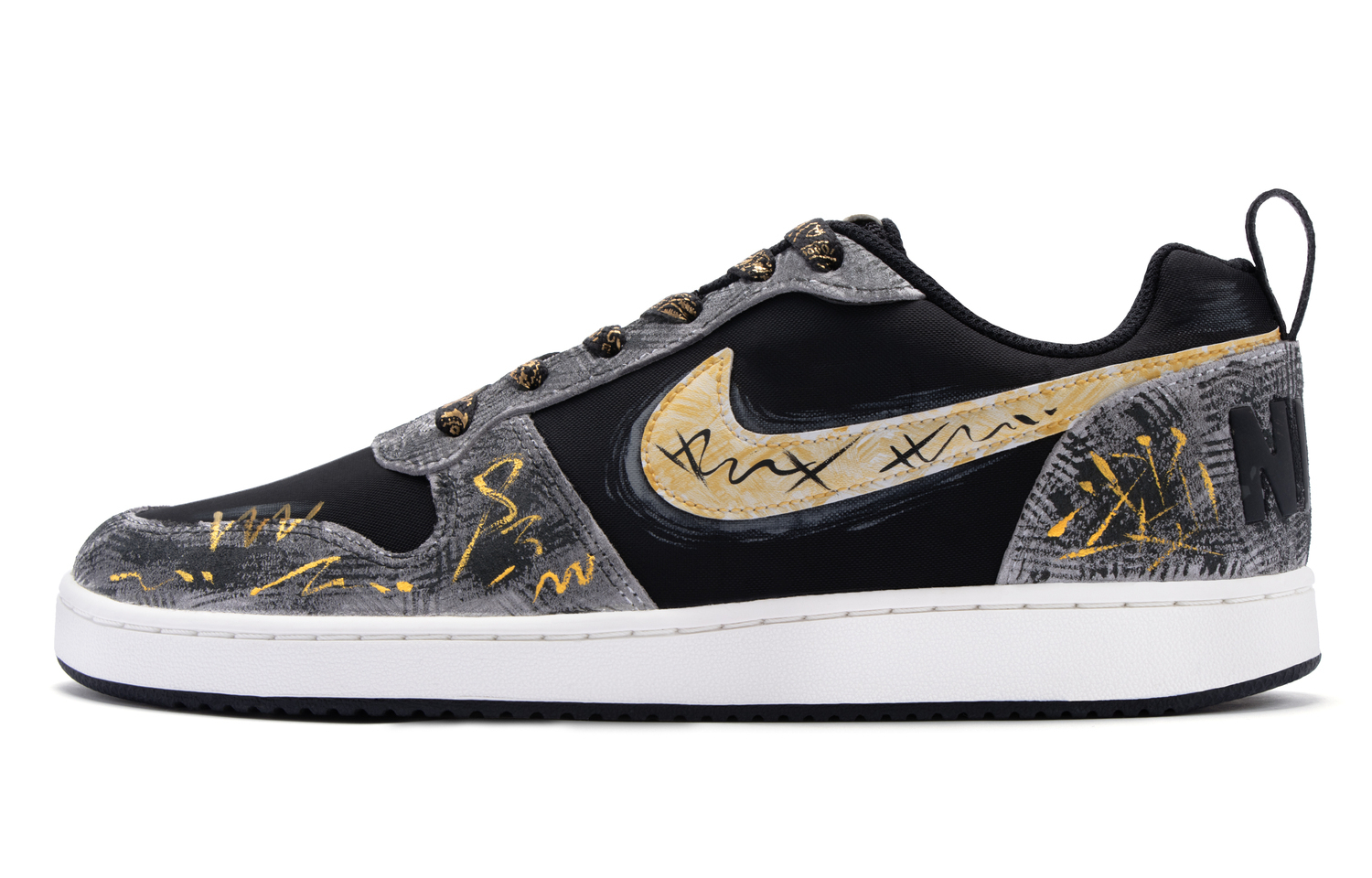 

Court Borough PRM Кожаные нескользящие, устойчивые к истиранию, дышащие низкие кроссовки для скейтбординга мужские Nike, черный серый