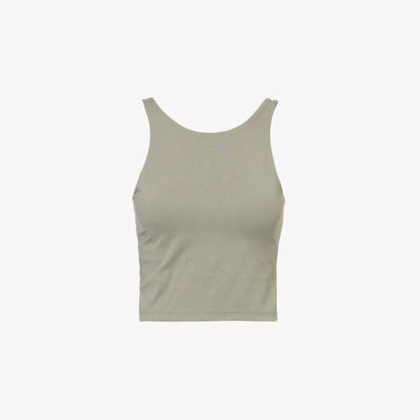 

Укороченный топ из переработанного полиамида с эластичным вырезом Adanola, зеленый