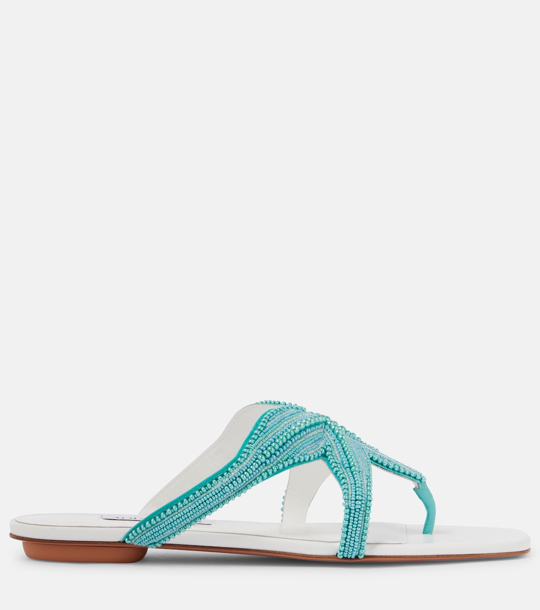 Сандалии из кожи Reef Star с декоративными элементами Aquazzura, Light Aquamarine — фото 4